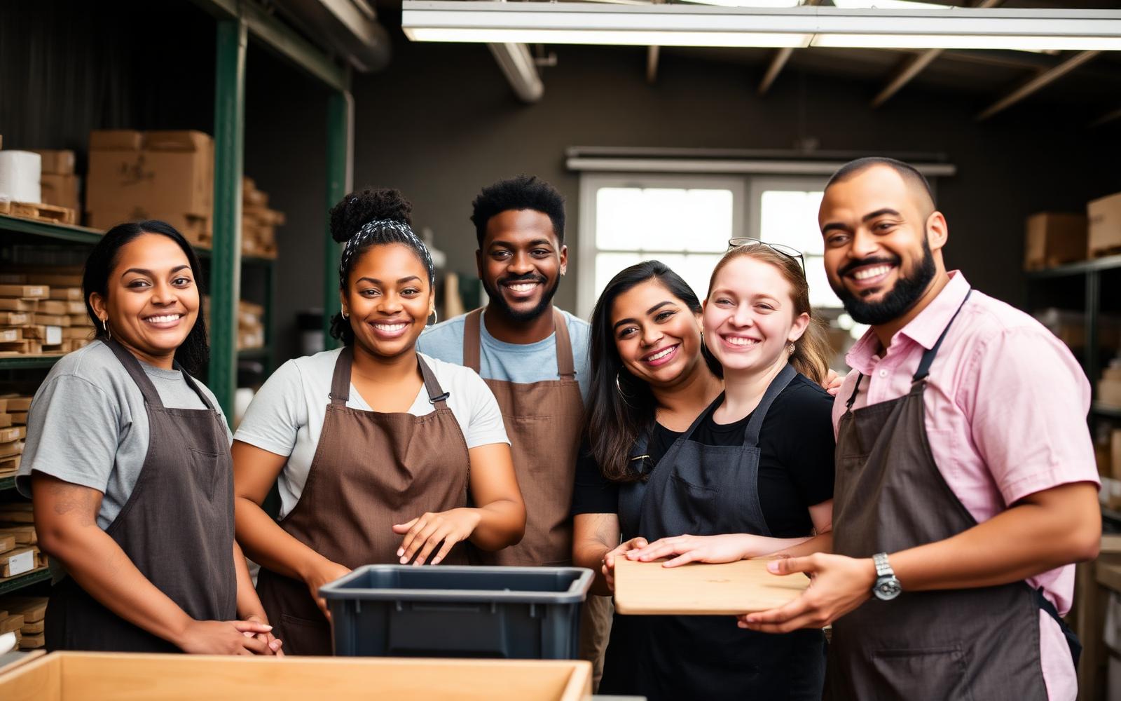Small business team at work